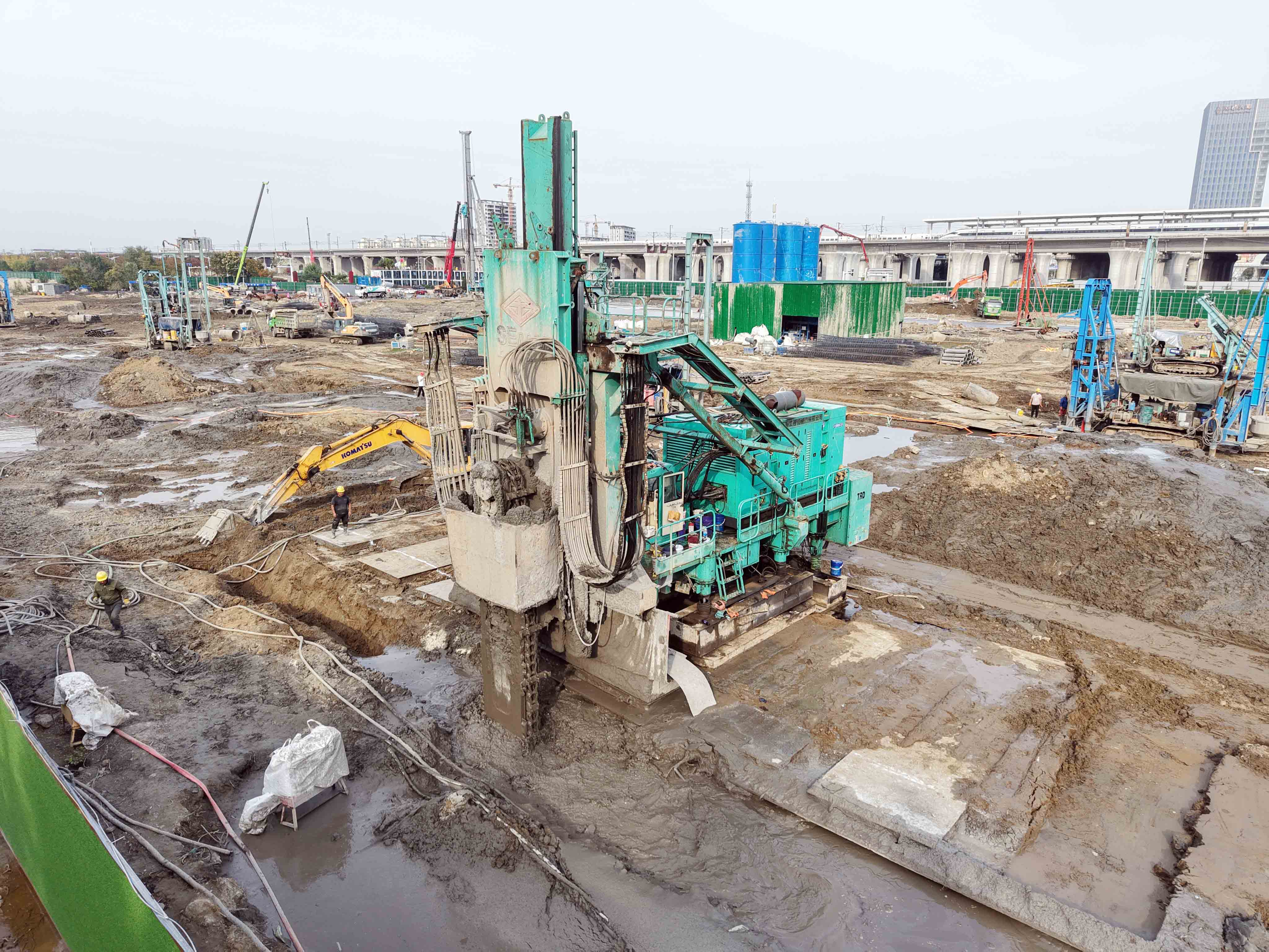 扬州东站高铁枢纽建设加速推进 TRD工法助力区域一体化-三星领航机械有限公司(图5)