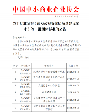 中小商业企业协会发布多项团体标准 涉及沉浸式视听等新兴领域-磐岳机械有限公司(图1)