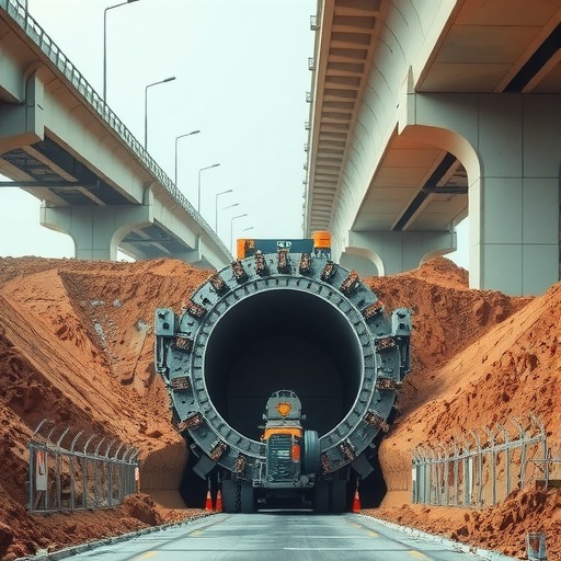 广州南沙凤凰大道顶管法安全下穿莞佛高速高架桥-磐岳机械有限公司(图1)