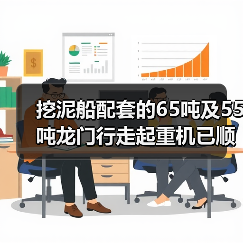 挖泥船配套的65吨及55吨龙门行走起重机已顺利装船发货（图4）