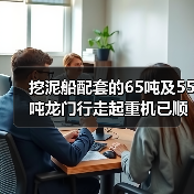 挖泥船配套的65吨及55吨龙门行走起重机已顺利装船发货（图3）