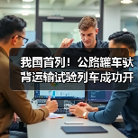 我国首列！公路罐车驮背运输试验列车成功开行（图4）