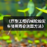《巨型工程机械轮胎实车使用寿命测算方法》标准发布（图3）