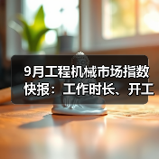 9月工程机械市场指数快报:工作时长、开工率环比增长(图4) 9月工程机械市场指数快报:工作时长、开工率环比增长(图4)